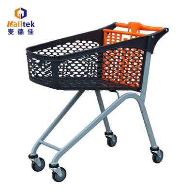 Plastic Supermarket Shopping Trolley Cart For Retail Grocery Store