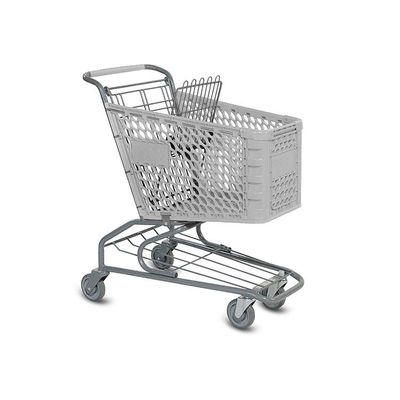Customizable Half Plastic Shopping Trolley Cart For Supermarket