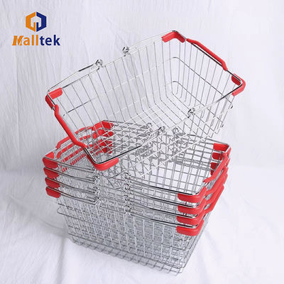 Rectangle Metal Wire Mesh Shopping Basket For Customized Retail And Supermarket Needs