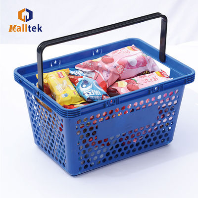Design Customized Plastic Hand Basket For Retail Shopping At Supermarket Single Handle