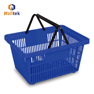 Popular Double Handle HDPP Hand Basket Plastic Shopping Basket For Retail Stores