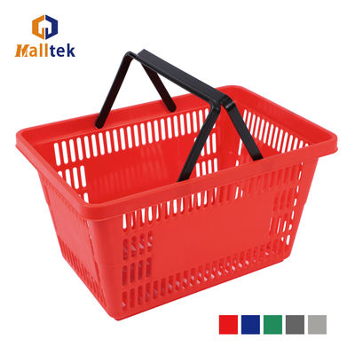 Customized Double Handle Plastic Basket For Convenient Retail Shopping In Supermarkets