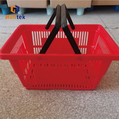 Customized Double Handle Plastic Basket For Convenient Retail Shopping In Supermarkets