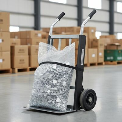 Zinc Plating Hand Truck Trolley Heavy Duty Frame with Bubble Bag Zinc and Powder Coating Built to Withstand Rigorous Material Handling Demands