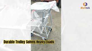 Kereta belanja supermarket logam