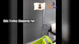 Trolley Anak-anak Setengah Plastik Untuk Belanja di Supermarket Dengan Desain Berwarna-warni